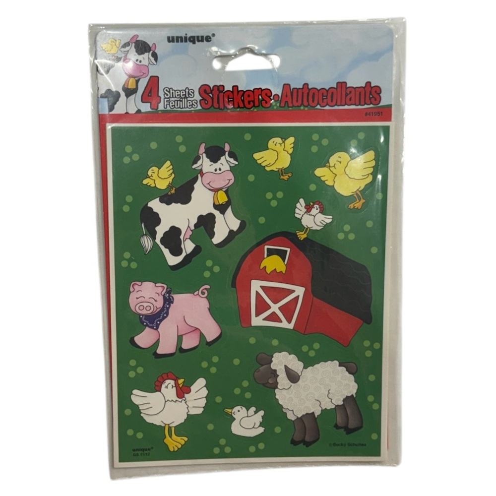 Unique sticker pack with 4 sheets brand new in packaging, perfect condition set!